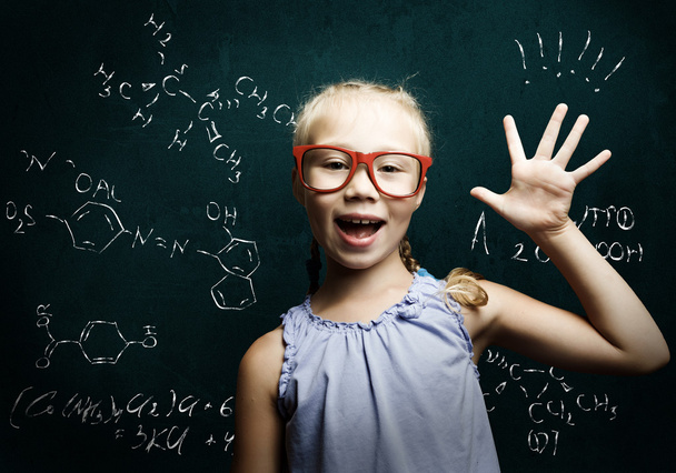 Smart schoolgirl - Foto, Imagen