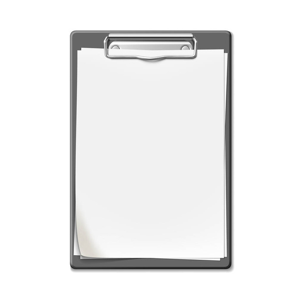 Clip Board avec feuille de liste vierge vecteur attaché - Vecteur, image