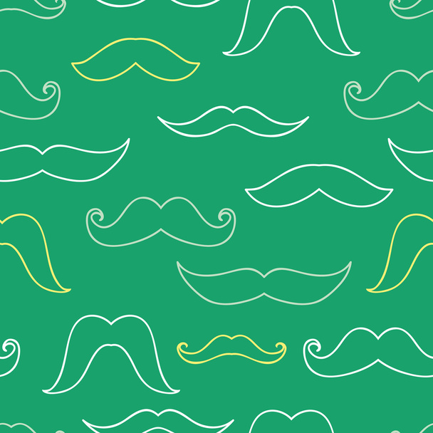 Line art mustaches seamless pattern background - Vektori, kuva