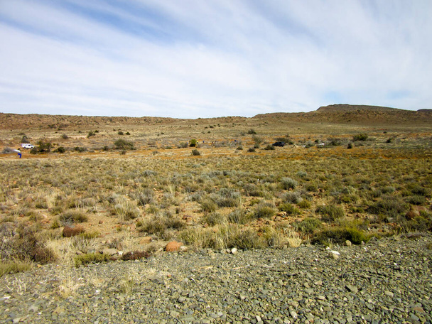 Karoo National Park perto de Beaufort West, África do Sul: investigação sobre erosão e degradação do solo em curso nas profundezas das montanhas - Foto, Imagem