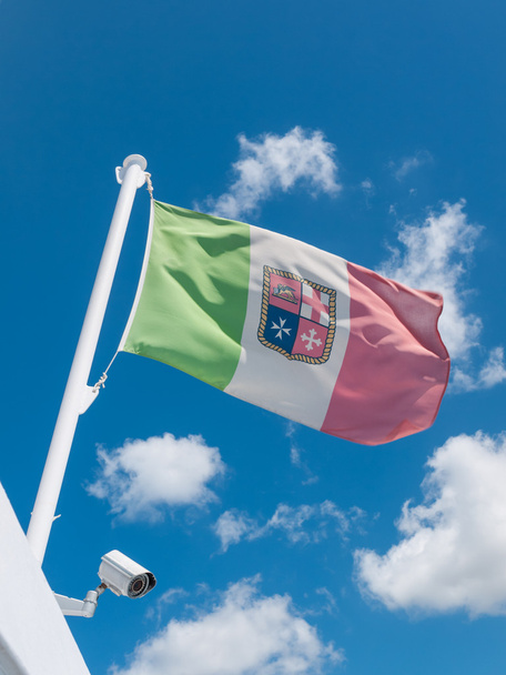 olasz zászló integet - Fotó, kép