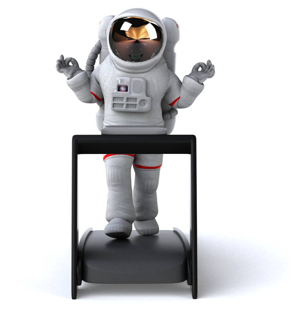 fun astronaut with helmet-3d illustration - Foto, Imagem