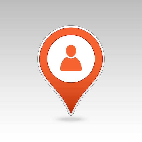 Location people pin map icon. Map pointer. Map markers. Destination vector icon. GPS location symbol. Mapping pins icon EPS 10 vector file has transparency, shadow under the icons - 写真・画像