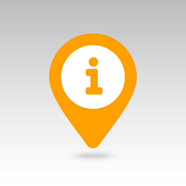 Information pin map icon. Map pointer. Map markers. Destination vector icon. GPS location symbol. Mapping pins icon EPS 10 vector file has transparency, shadow under the icons - 写真・画像