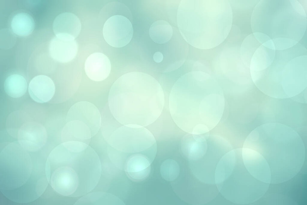 Gradiente abstracto turquesa azul claro brillante textura de fondo borroso con luces circulares bokeh. Hermoso telón de fondo. Espacio para el diseño
. - Foto, imagen