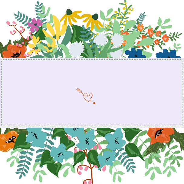 floral card template - Vector, imagen