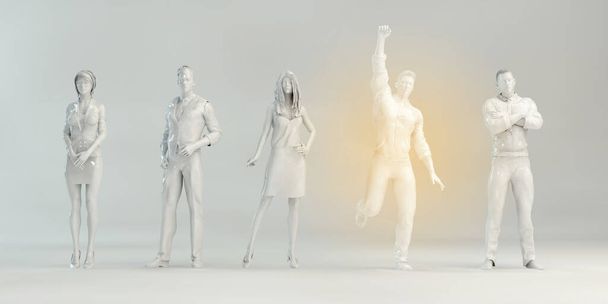 people in business concept. man and woman standing on white background. - Valokuva, kuva