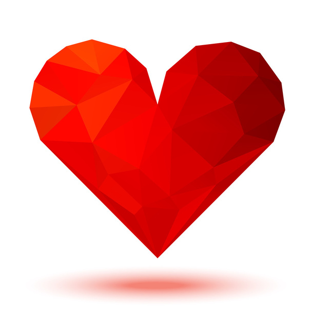 Red 3d valentine heart - Vektor, Bild