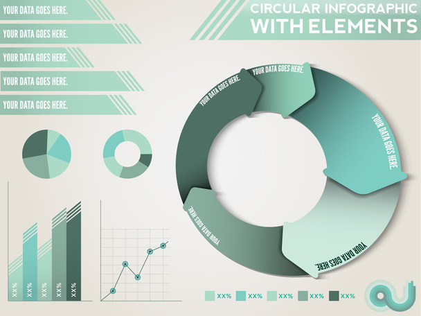Circular infographic template - Vector, Image