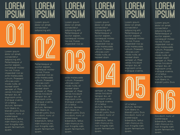 Modern numbered list template - Vector, Image