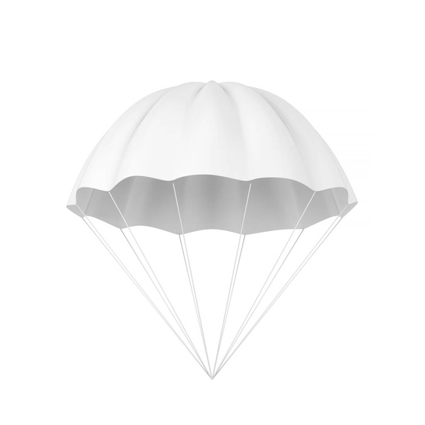 Paracadute semplice. Illustrazione 3d isolata su sfondo bianco  - Foto, immagini
