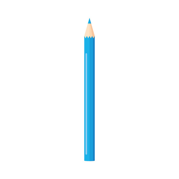 icono de lápiz azul - Vector, imagen
