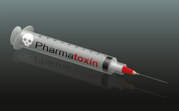 έγχυση τοξίνης pharma - Διάνυσμα, εικόνα