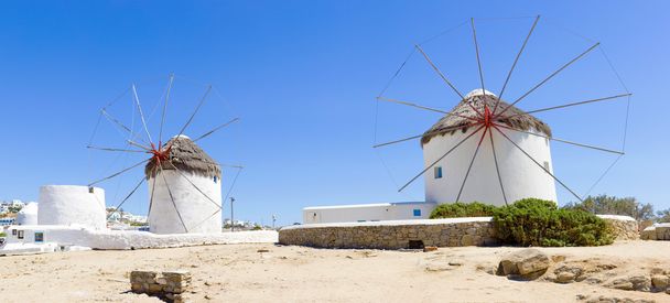 windmills in Mykonos,Greece - Photo, Image