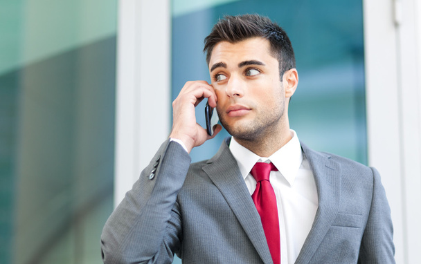 Businessman talking on phone - Foto, Bild