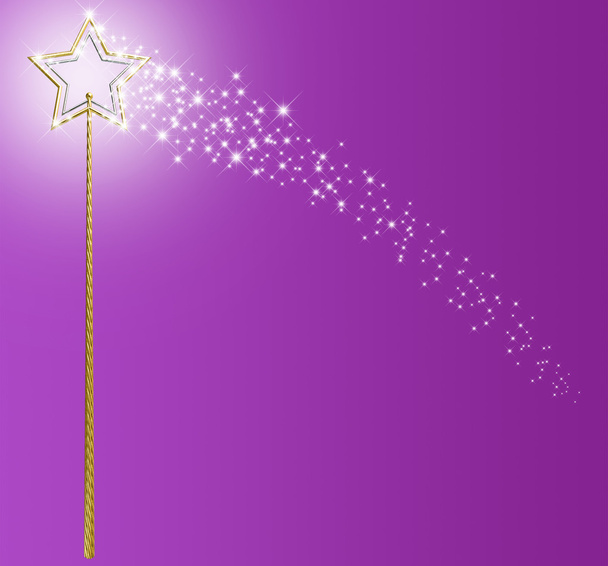 Gold and Silver Magic Wand With Sparkles
 - Фото, изображение