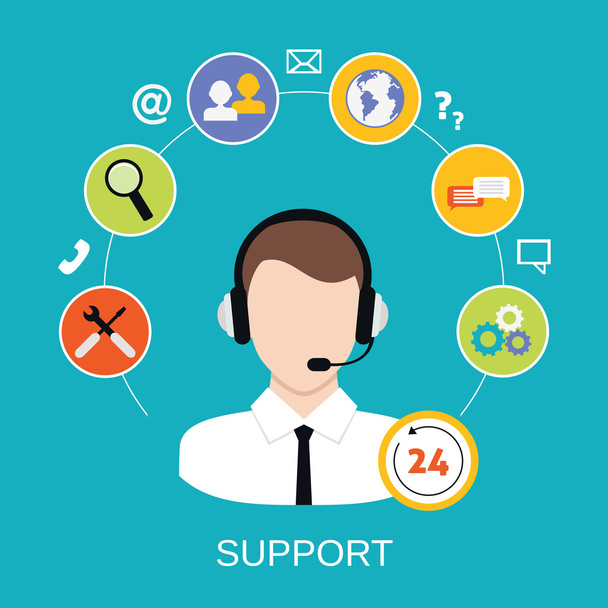Customer Support Service - Vector, Image
