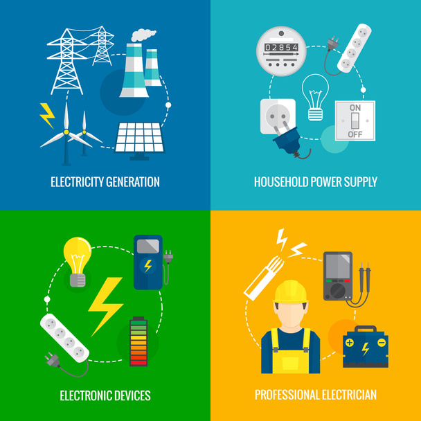 Electricity energy concept - Vector, Image