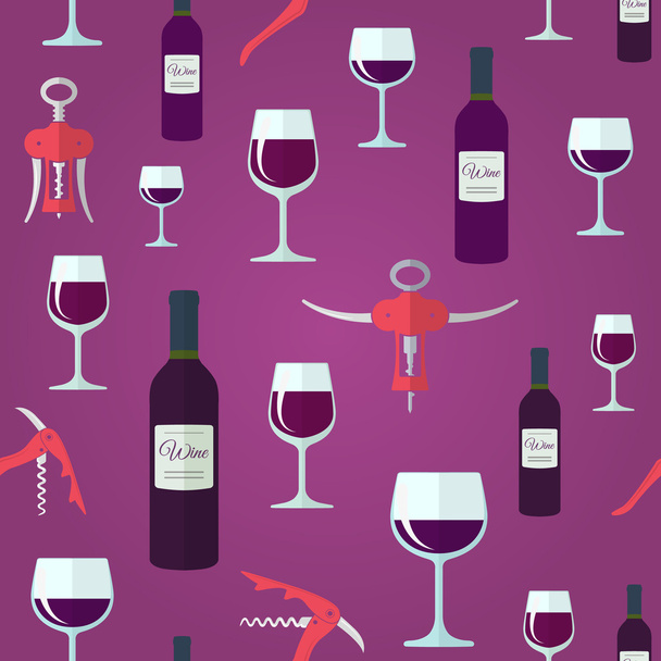 Red wine seamless pattern - Вектор,изображение