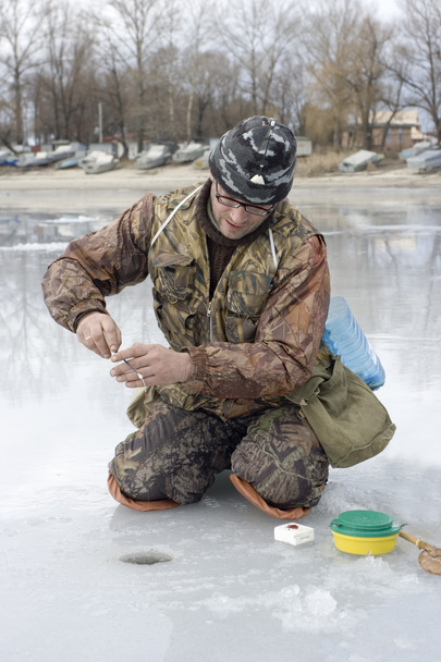 ψαράς. Ice αλιείας ανταγωνισμού - Φωτογραφία, εικόνα