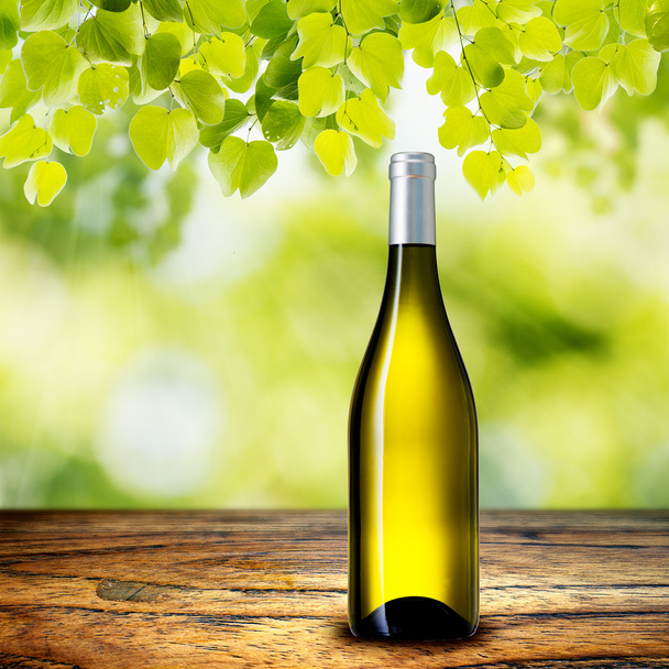 White Wine Bottle - Zdjęcie, obraz