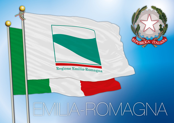 Emilia romagna περιφερειακής σημαία - Διάνυσμα, εικόνα