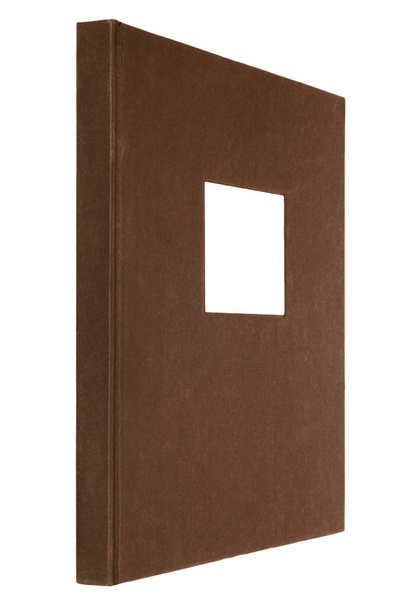 brązowy książka na białym tle - Zdjęcie, obraz
