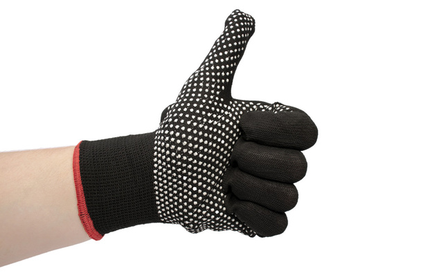 μαύρη εργασία γάντια απομονωθεί - Φωτογραφία, εικόνα