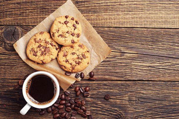 biscoitos de café e chocolate
 - Foto, Imagem