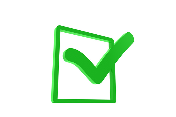 Marca de verificación verde
 - Foto, imagen