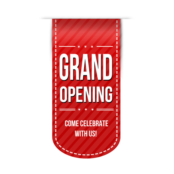 Grand opening banner design - Vector, Image