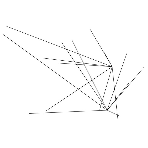 Random structure of angular, geometric lines element. Irregular abstract lines element vector - Vector, imagen