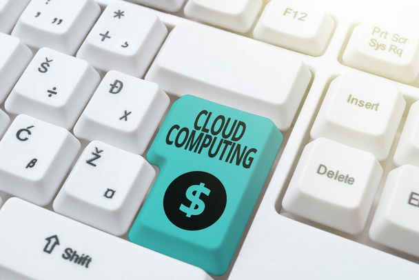 El yazısı Cloud Computing. İnternet üzerinden veri ve programlara erişme ve depolama yaklaşımı Çoklu İletiler Çevrimiçi, Grup Dersleri Yazma - Fotoğraf, Görsel