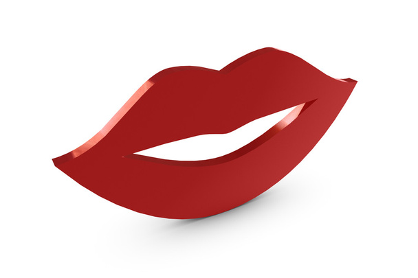 3D lábios vermelhos
 - Foto, Imagem