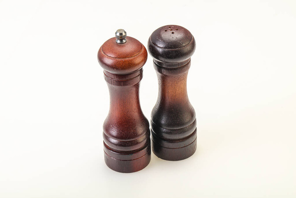 Wooden Pepper and salt mill kitchenware - Photo, Image