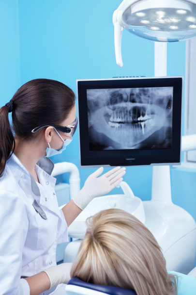 患者の歯科用 x 線 - 写真・画像