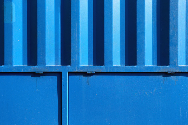 kék rakomány teheráru-konténer szállítás háttér textúra - Fotó, kép