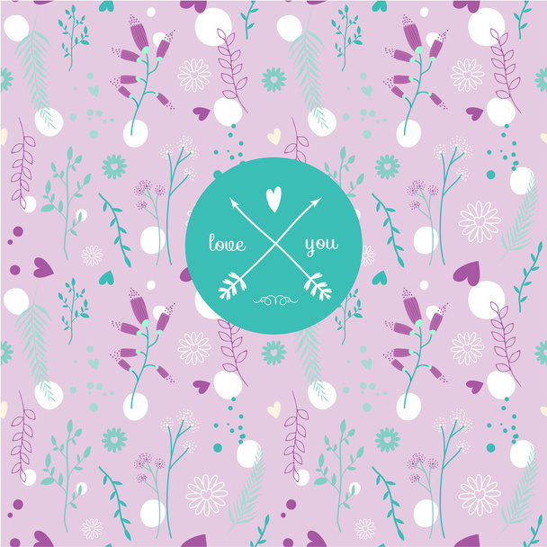 Seamless pattern with flowers - Vettoriali, immagini
