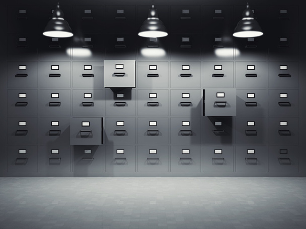 Room with file cabinets - Photo, Image
