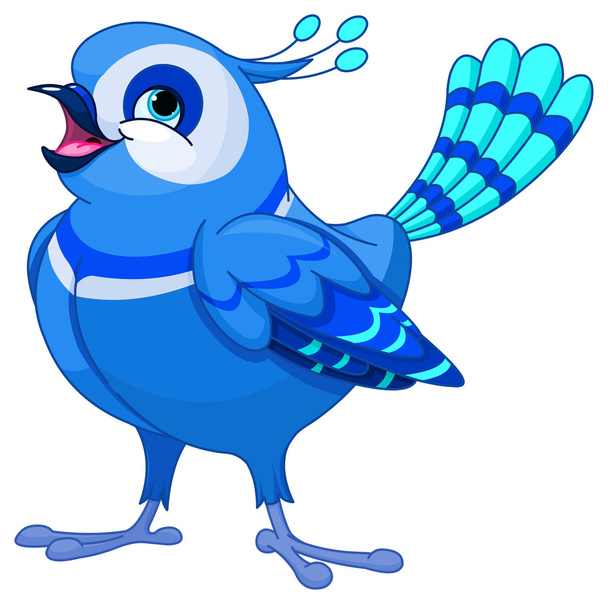 Cute bluebird - Wektor, obraz