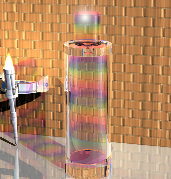 Rainbow colors perfume bottle  - Photo, Image
