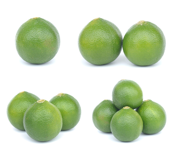 Citrus lime fruit isolated on white background - 写真・画像