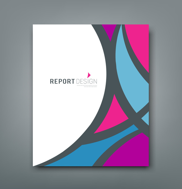 レポートの抽象的なカラフルなファブリックのカバー デザイン - ベクター画像