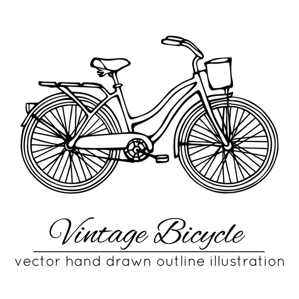 Vektori kuva ääriviivat vintage polkupyörän
 - Vektori, kuva