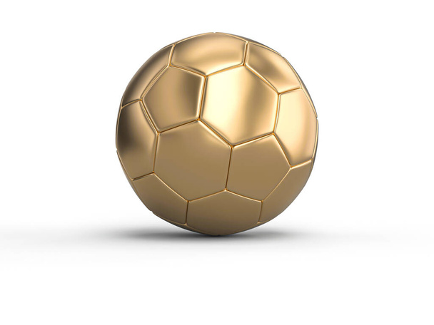 handball gold ball on a white background. 3d image render - Fotó, kép