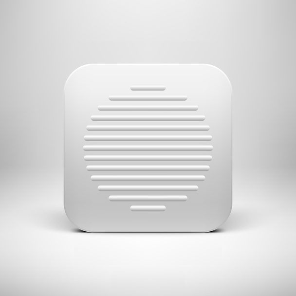 White Abstract App Icon Button Template - Vektor, kép