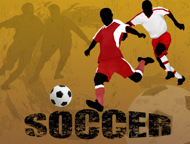 サッカーの抽象的な背景 - ベクター画像