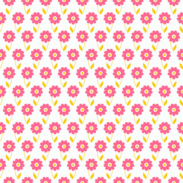 Light summer vector seamless pattern. Fond pink, white - Vector, Image