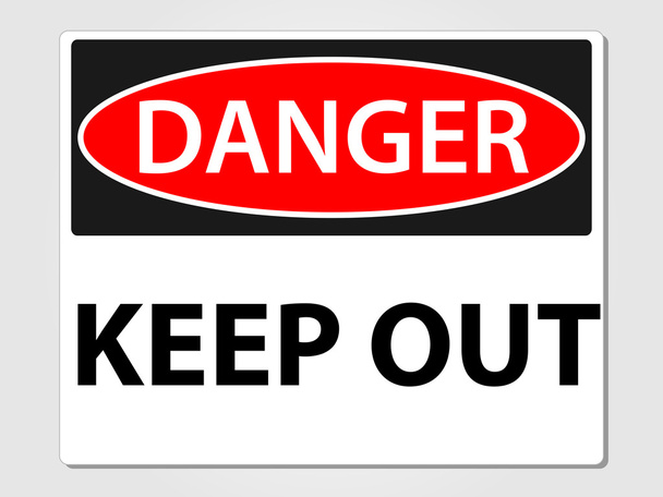 Danger keep out sign - Vector, Image