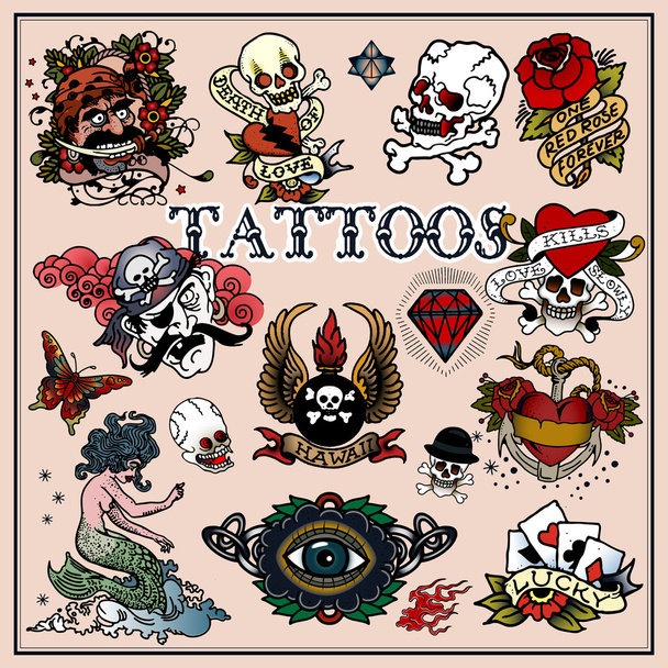 tatuajes - Vector, imagen